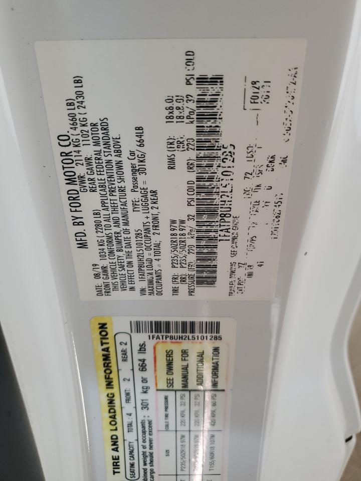 2020 Ford Mustang VIN: 1FATP8UH2L5101285 Lot: 81823425