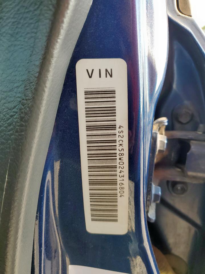 2002 Isuzu Rodeo S VIN: 4S2CK58W024316804 Lot: 81277195