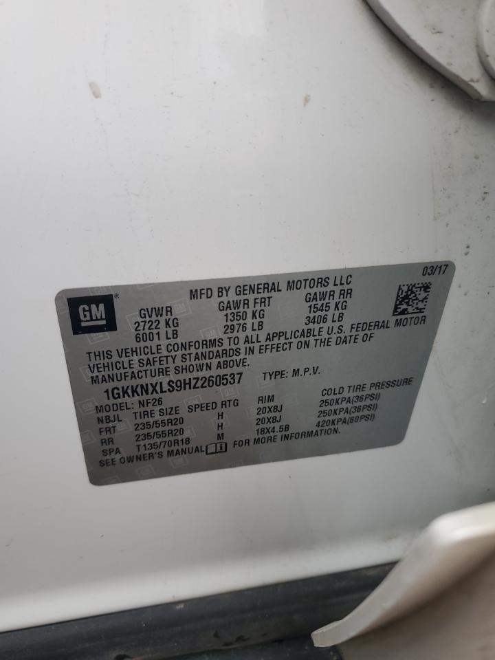 2017 GMC Acadia Denali VIN: 1GKKNXLS9HZ260537 Lot: 81129855