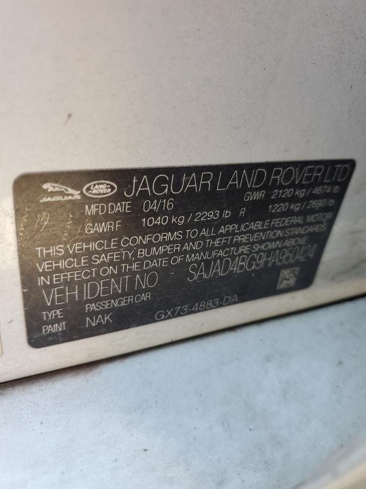 2017 Jaguar Xe Premium VIN: SAJAD4BG9HA950424 Lot: 80821225