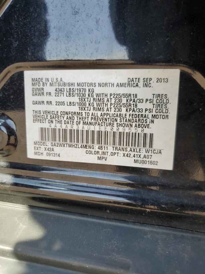 2014 Mitsubishi Outlander Sport Es VIN: 4A4AR3AU1EE009550 Lot: 81460155