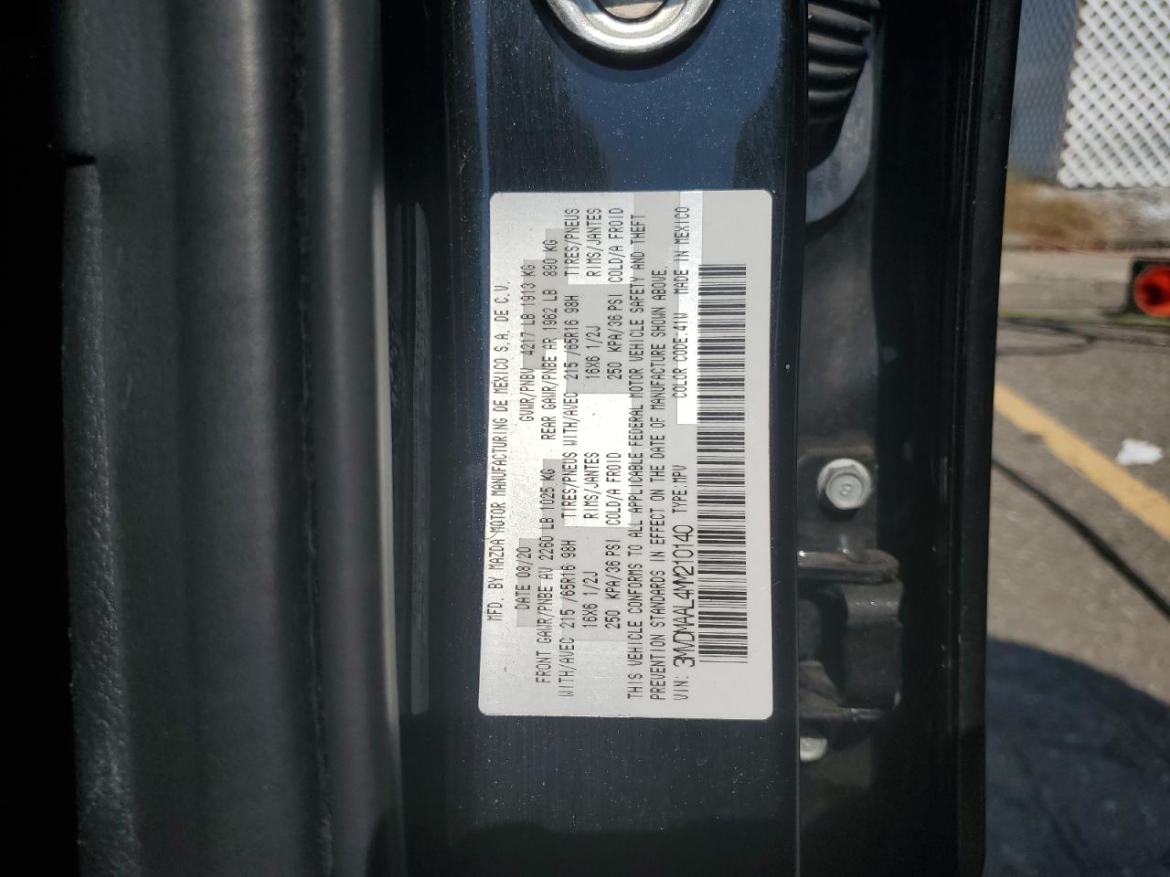 2021 Mazda Cx-30 VIN: 3MVDMAAL4MM210140 Lot: 71993365