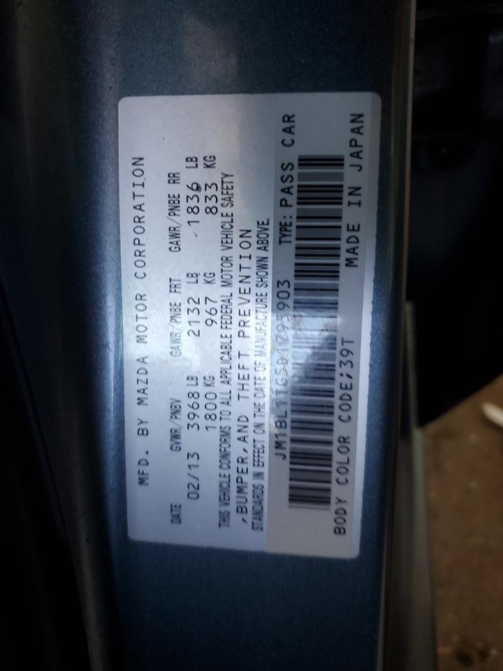 2013 Mazda 3 I VIN: JM1BL1TG5D1795903 Lot: 84549325