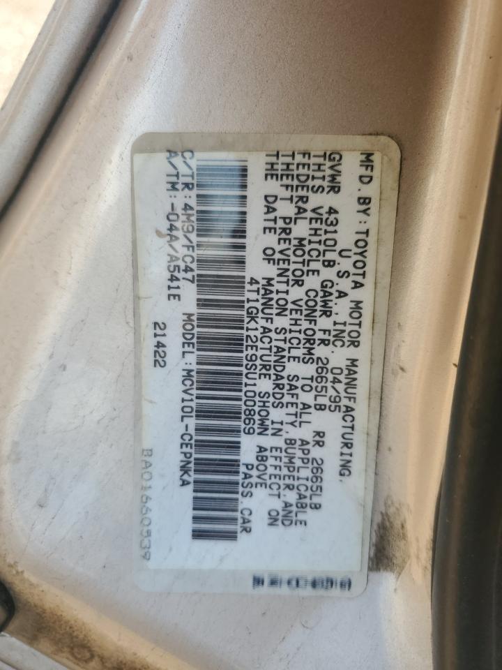 1995 Toyota Camry Le VIN: 4T1GK12E9SU100869 Lot: 80628715