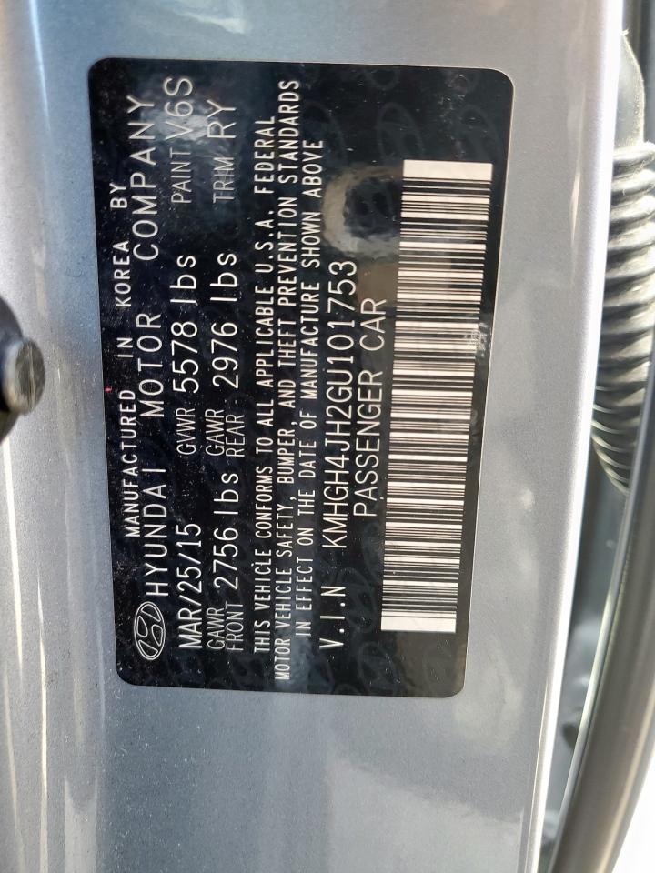 2016 Hyundai Equus Signature VIN: KMHGH4JH2GU101753 Lot: 84201625