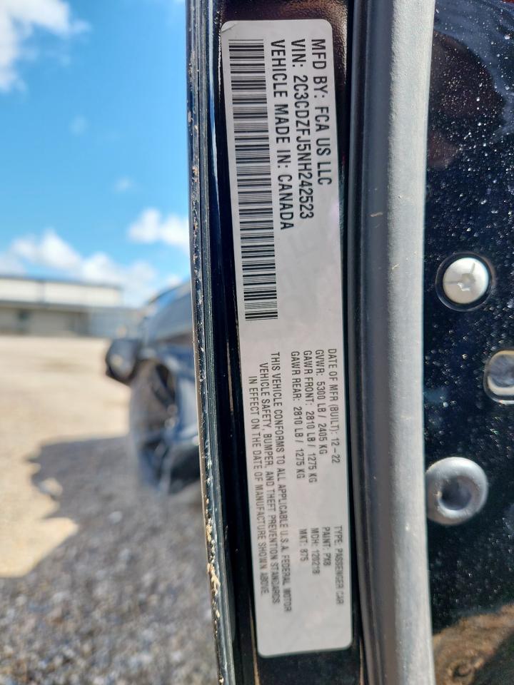 2022 Dodge Challenger R/T Scat Pack VIN: 2C3CDZFJ5NH242523 Lot: 83830005