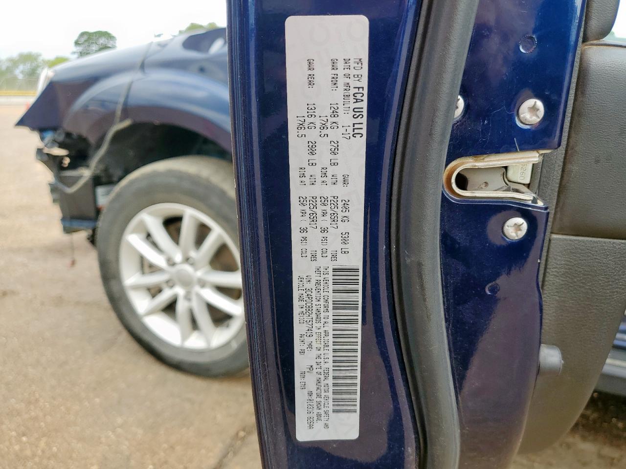 2017 Dodge Journey Sxt VIN: 3C4PDCBB2HT577419 Lot: 82141965