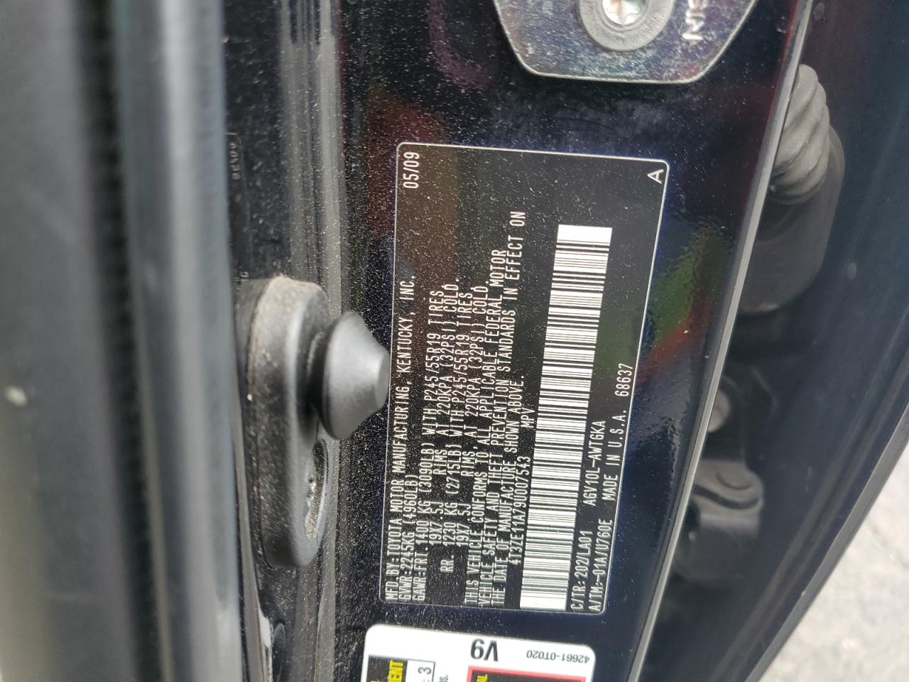 2009 Toyota Venza VIN: 4T3ZE11A79U007543 Lot: 81724605