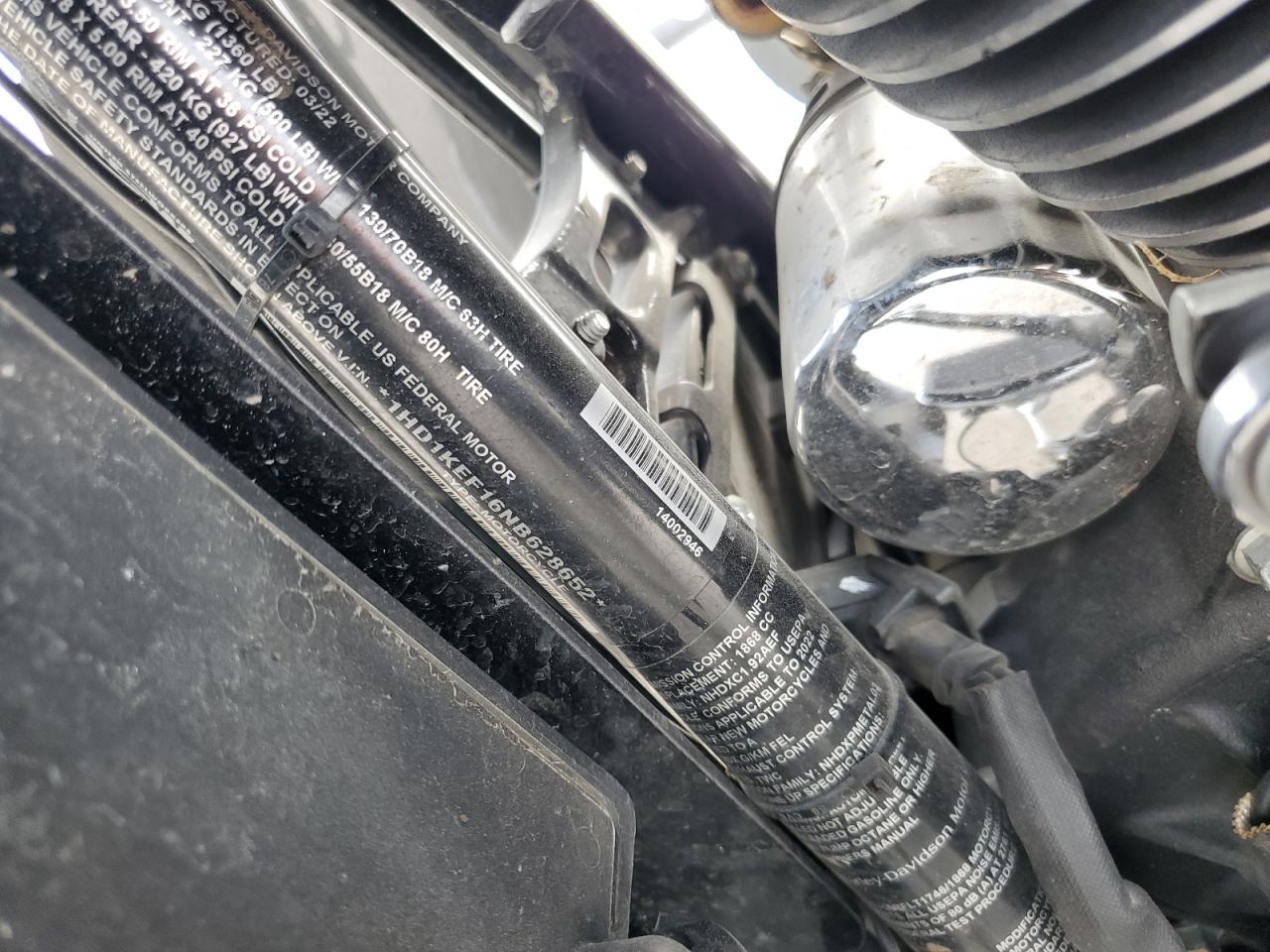 2022 Harley-Davidson Flhtk VIN: 1HD1KEF16NB628652 Lot: 84458085