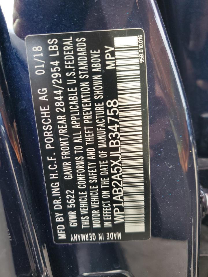 2018 Porsche Macan S VIN: WP1AB2A5XJLB34758 Lot: 83777575