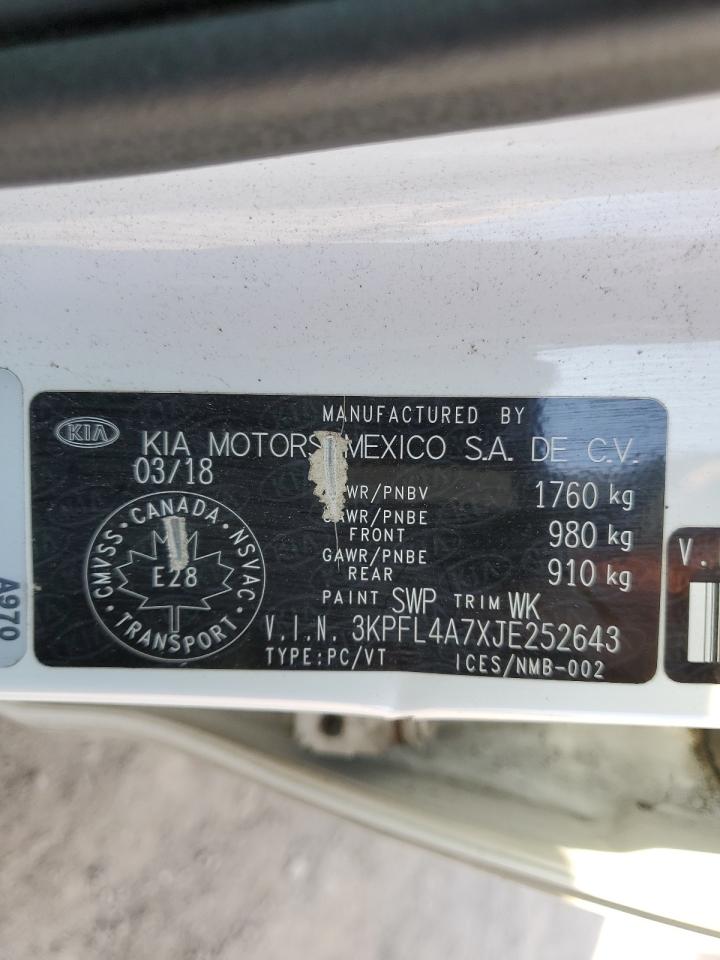 2018 Kia Forte Lx VIN: 3KPFL4A7XJE252643 Lot: 80534445