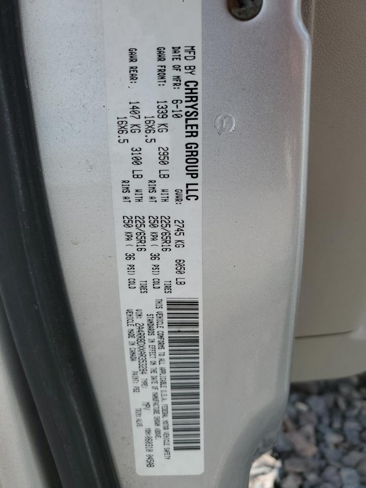 2010 Chrysler Town & Country Touring Plus VIN: 2A4RR8DXXAR353284 Lot: 81791795