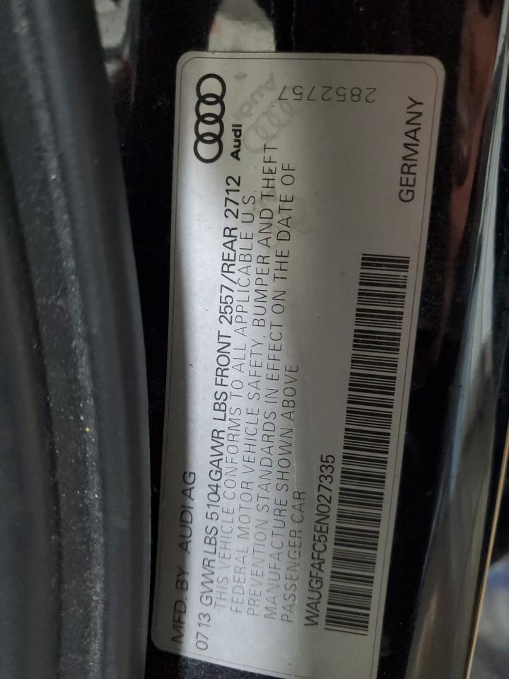 2014 Audi A6 Premium Plus VIN: WAUGFAFC5EN027335 Lot: 80329555