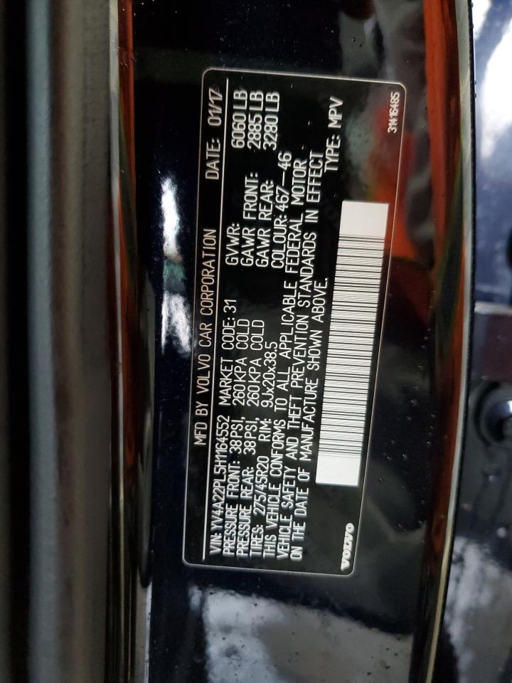 2017 Volvo Xc90 T6 VIN: YV4A22PL5H1164552 Lot: 81801355