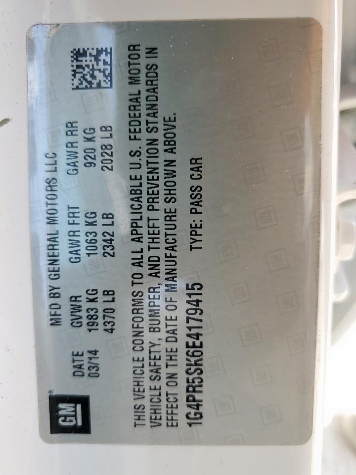 2014 Buick Verano Convenience VIN: 1G4PR5SK6E4179415 Lot: 80475025