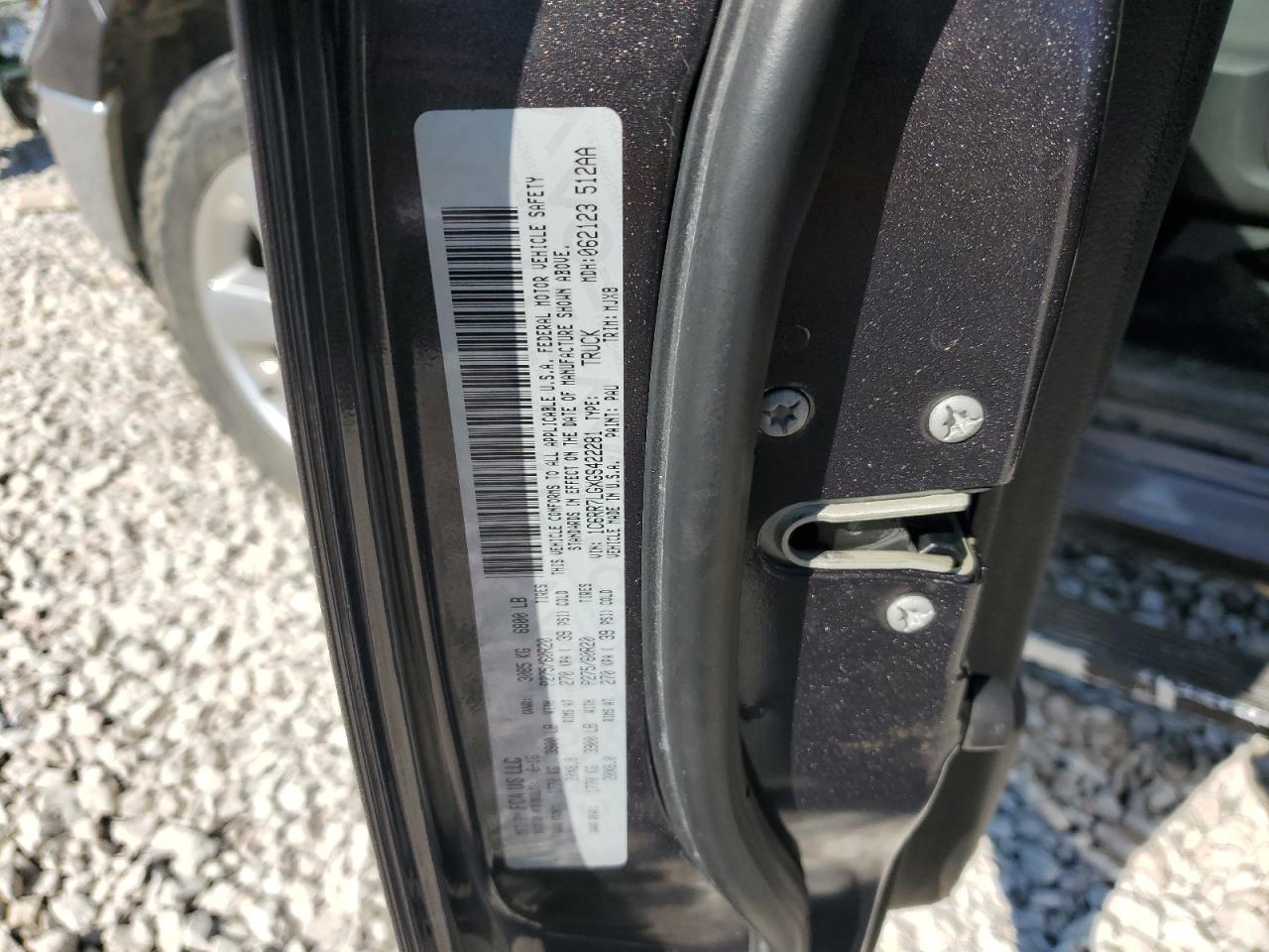 2016 Ram 1500 Slt VIN: 1C6RR7LGXGS422281 Lot: 81055895