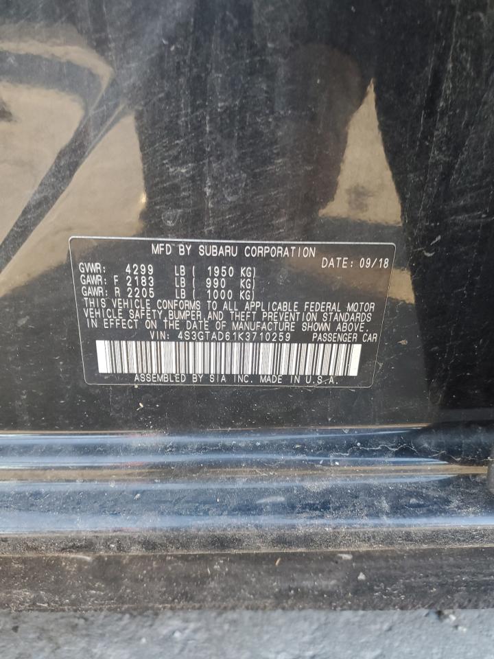 2019 Subaru Impreza Premium VIN: 4S3GTAD61K3710259 Lot: 71528485
