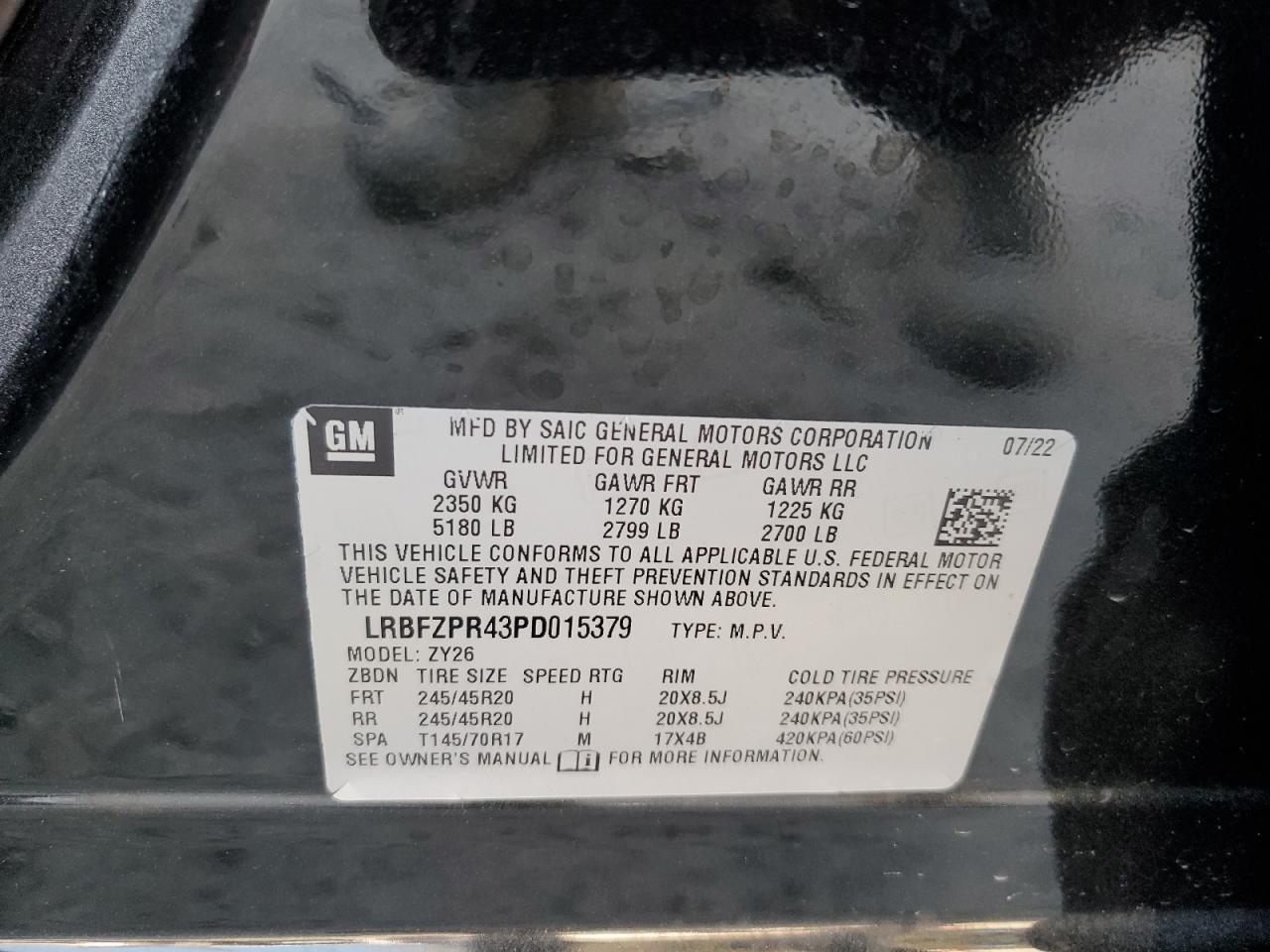 2023 Buick Envision Essence VIN: LRBFZPR43PD015379 Lot: 81390215