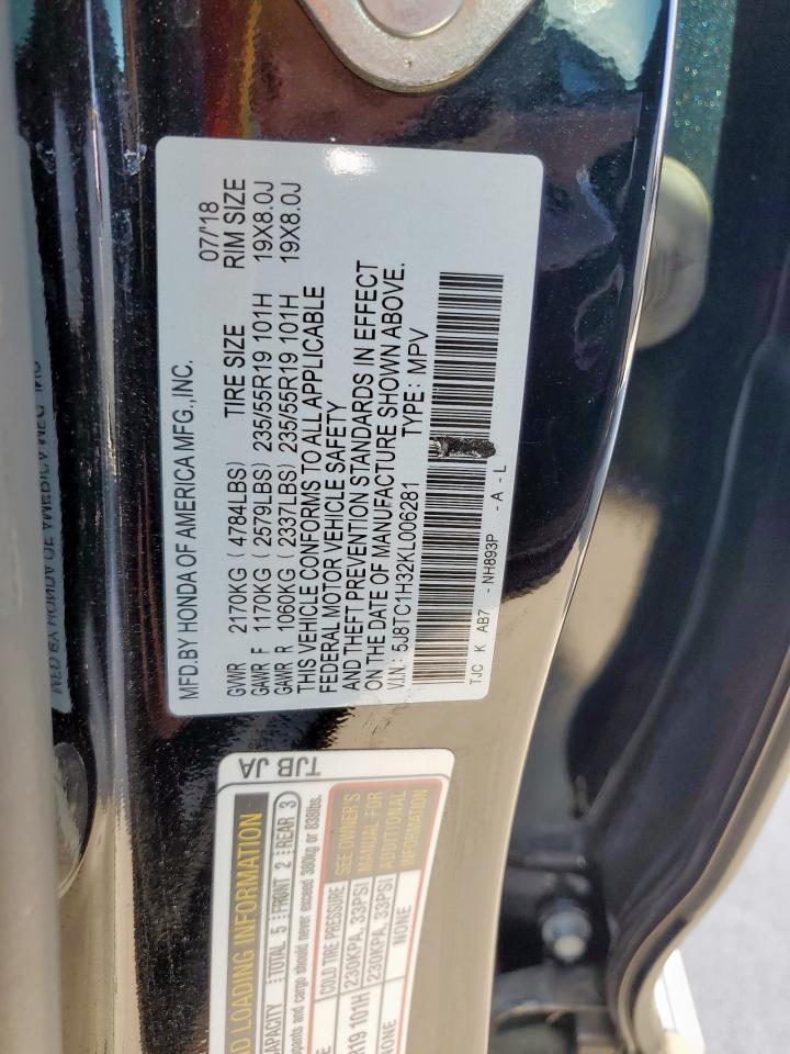 2019 Acura Rdx VIN: 5J8TC1H32KL006281 Lot: 81714325