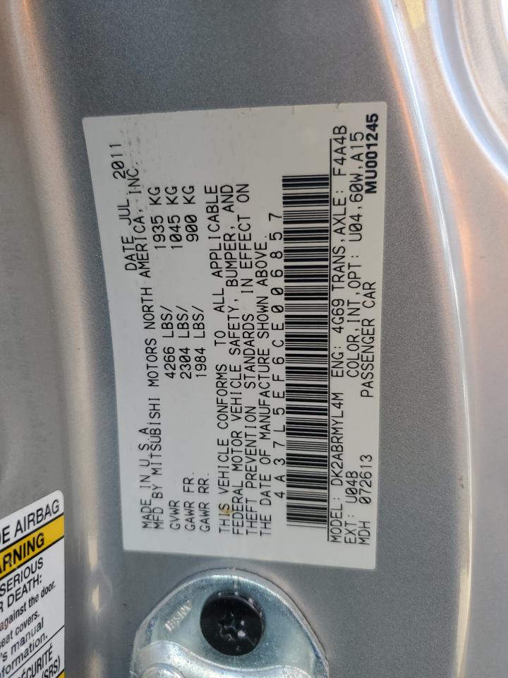 2012 Mitsubishi Eclipse Spyder Gs VIN: 4A37L5EF6CE006857 Lot: 83795345