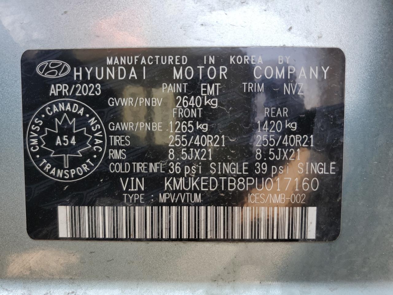 2023 Genesis Gv60 Performance VIN: KMUKEDTB8PU017160 Lot: 84223355