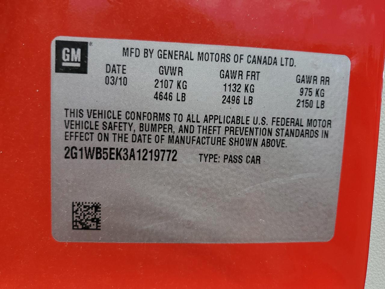 2010 Chevrolet Impala Lt VIN: 2G1WB5EK3A1219772 Lot: 80652505