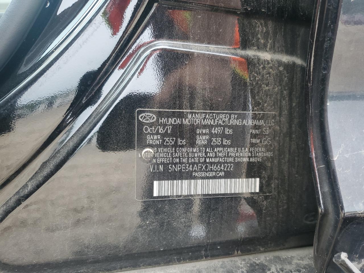 2018 Hyundai Sonata Sport VIN: 5NPE34AFXJH664222 Lot: 71133045