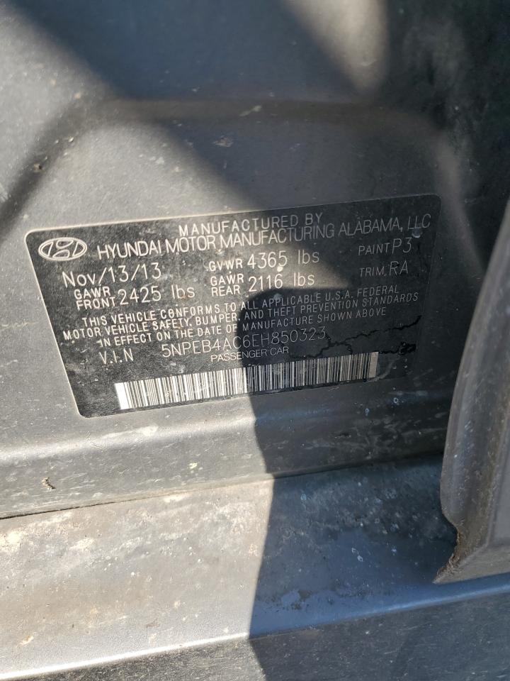 2014 Hyundai Sonata Gls VIN: 5NPEB4AC6EH850323 Lot: 81152495