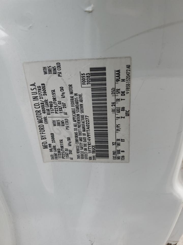 2000 Ford Ranger Super Cab VIN: 1FTYR14V9YTA02277 Lot: 81954755