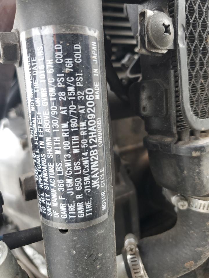 2017 Kawasaki Vn900 B VIN: JKAVN2B12HA092060 Lot: 84590895