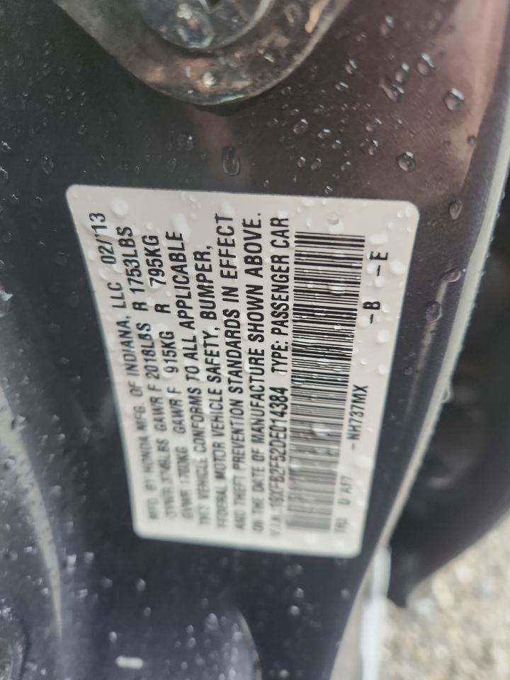 2013 Honda Civic Lx VIN: 19XFB2F52DE014384 Lot: 82071765