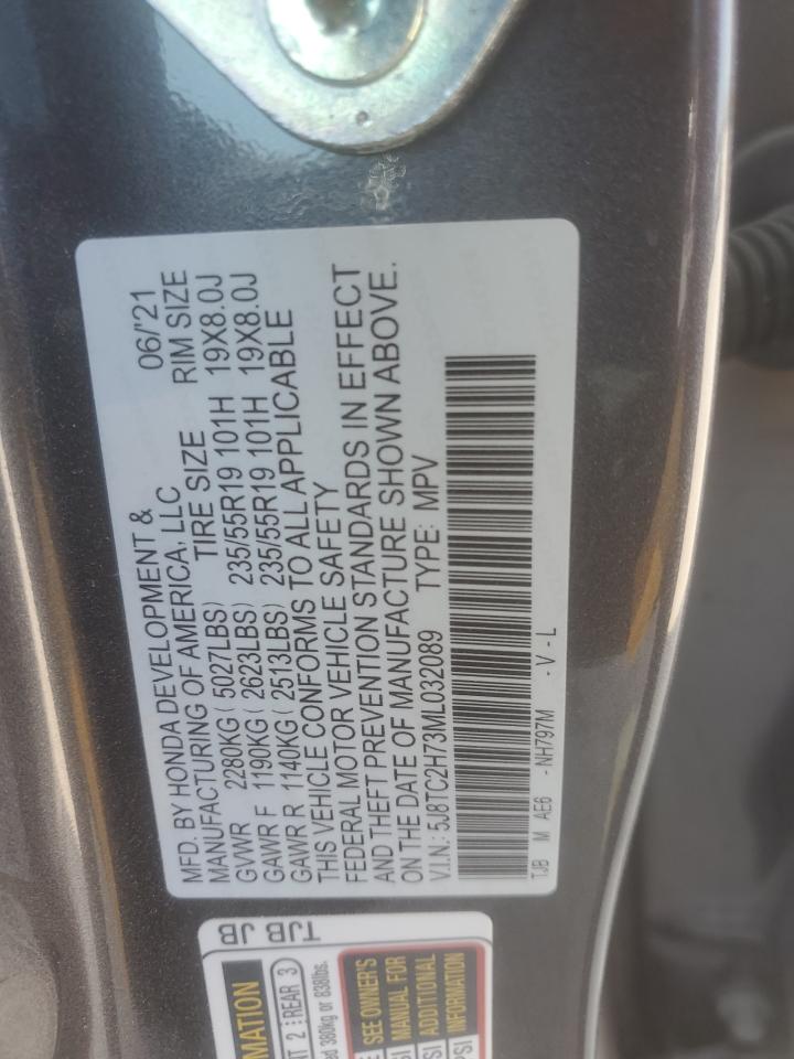 2021 Acura Rdx Advance VIN: 5J8TC2H73ML032089 Lot: 71978115