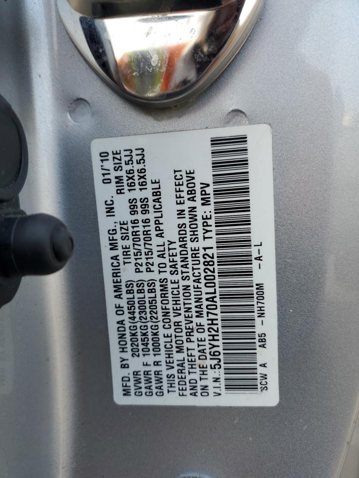 2010 Honda Element Ex VIN: 5J6YH2H70AL002821 Lot: 84624135