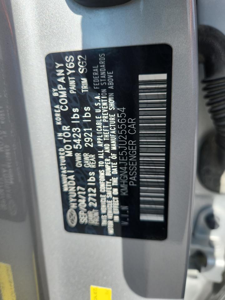 2018 Genesis G80 Base VIN: KMHGN4JE5JU255654 Lot: 83998575