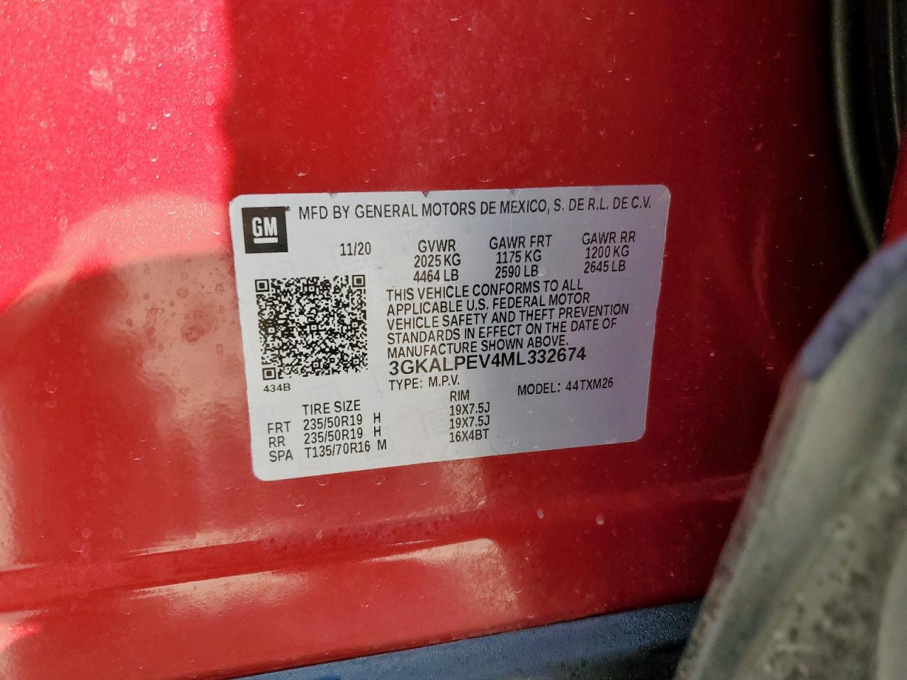 2021 GMC Terrain Slt VIN: 3GKALPEV4ML332674 Lot: 82095955