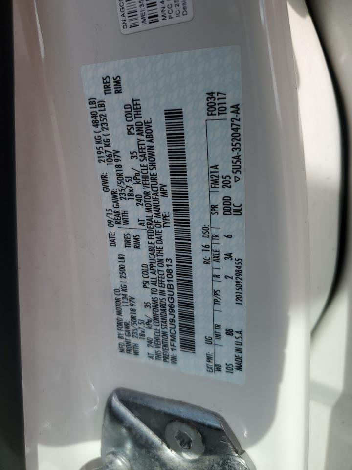 2016 Ford Escape Titanium VIN: 1FMCU9J96GUB10813 Lot: 70918205