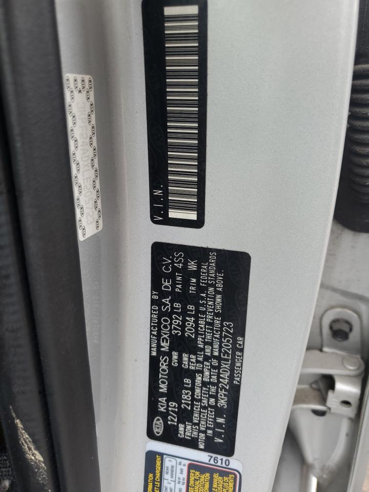 2020 Kia Forte Fe VIN: 3KPF24ADXLE205723 Lot: 83981295