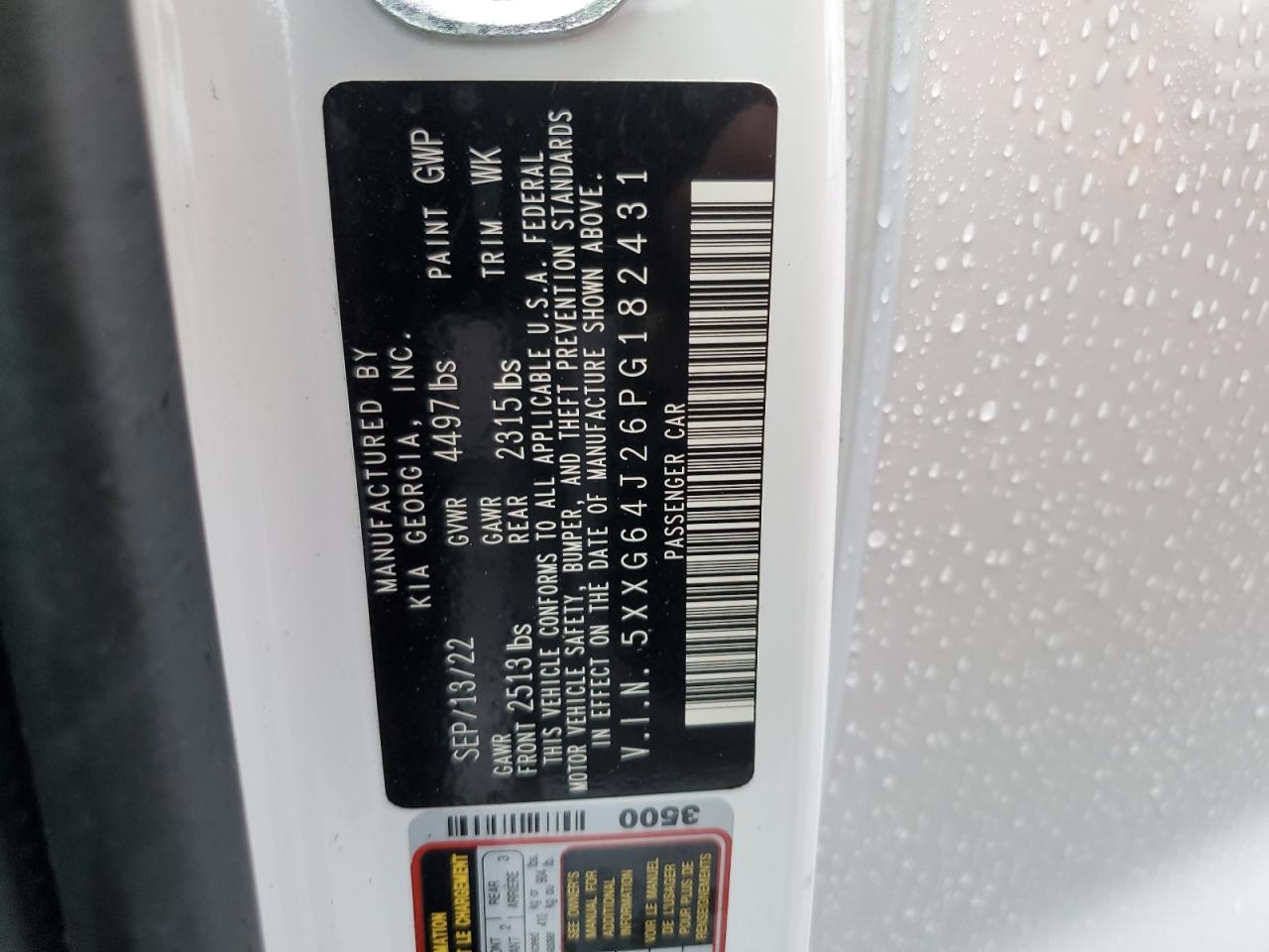 2023 Kia K5 Gt Line VIN: 5XXG64J26PG182431 Lot: 82146725