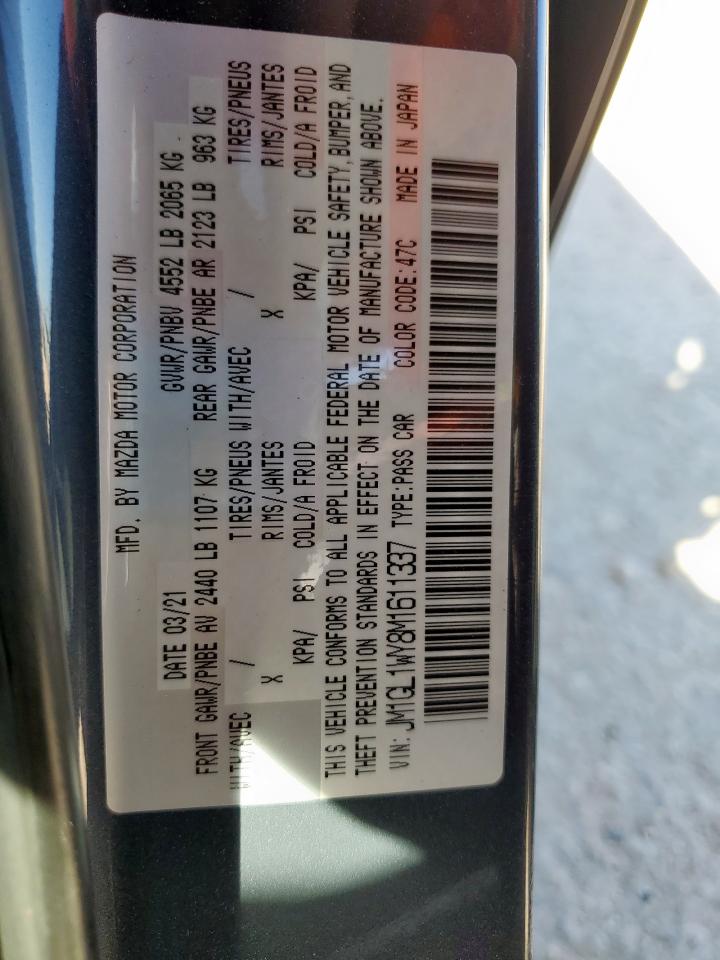 2021 Mazda 6 Grand Touring Reserve VIN: JM1GL1WY8M1611337 Lot: 81954345