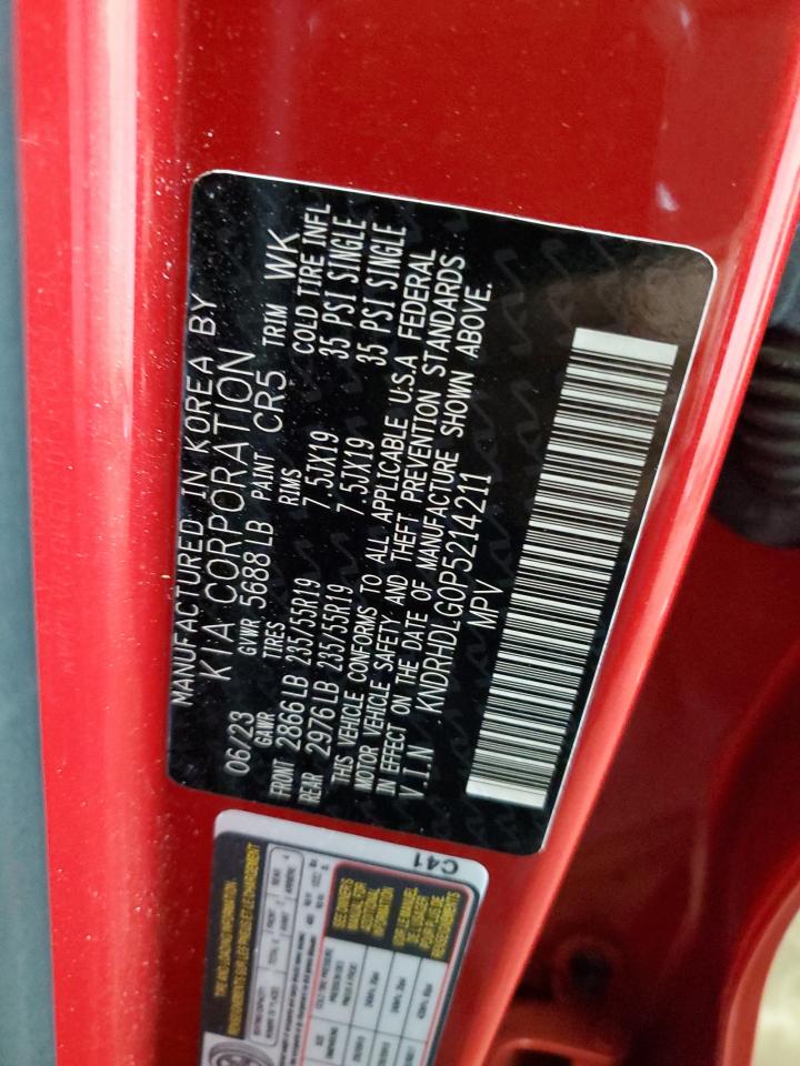 2023 Kia Sorento Ex VIN: KNDRHDLG0P5214211 Lot: 84256205