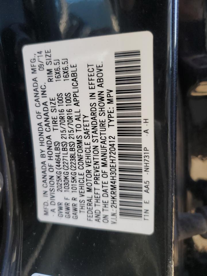 2014 Honda Cr-V Lx VIN: 2HKRM4H30EH720412 Lot: 81816805