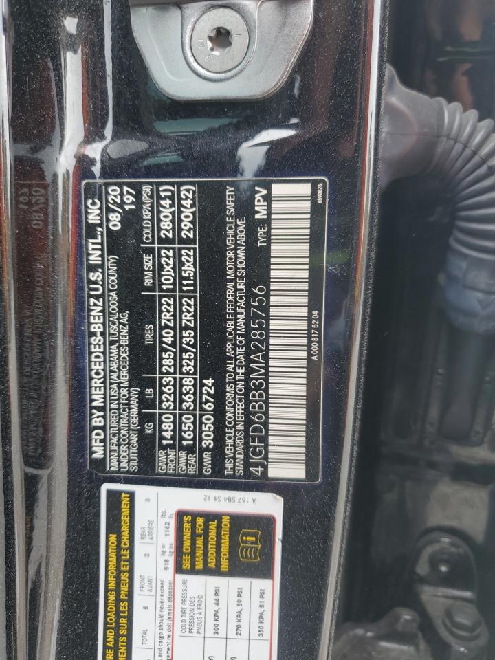 2021 Mercedes-Benz Gle Coupe Amg 53 4Matic VIN: 4JGFD6BB3MA285756 Lot: 82146475