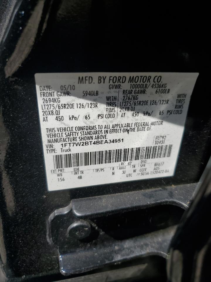 2011 Ford F250 Super Duty VIN: 1FT7W2BT4BEA34951 Lot: 80658985