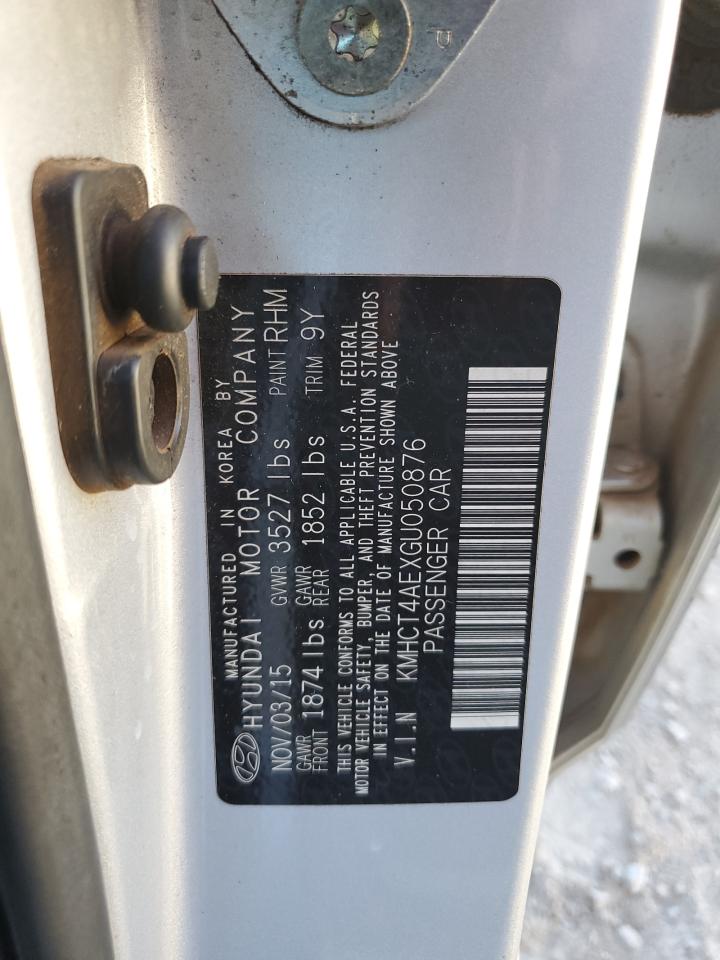 2016 Hyundai Accent Se VIN: KMHCT4AEXGU050876 Lot: 70932735