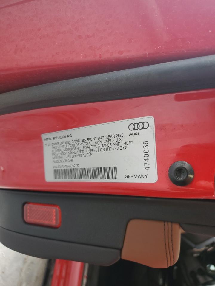 2023 Audi A4 Premium Plus 45 VIN: WAUEAAF45PA032172 Lot: 80738845