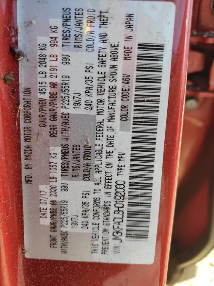 2017 Mazda Cx-5 Grand Touring VIN: JM3KFADL8H0192000 Lot: 84217235