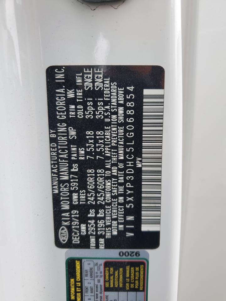 2020 Kia Telluride Ex VIN: 5XYP3DHC5LG068854 Lot: 83960215