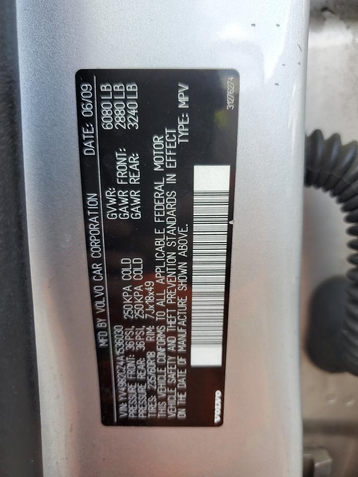 2010 Volvo Xc90 3.2 VIN: YV4982CZ4A1536030 Lot: 71773915