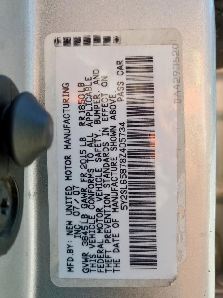 2008 Pontiac Vibe VIN: 5Y2SL65878Z405734 Lot: 84293045