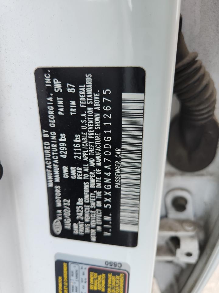 2013 Kia Optima Ex VIN: 5XXGN4A70DG112675 Lot: 84204315